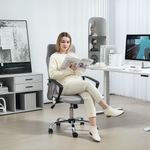 Silla-de-oficina-Rex-Homcom-con-respaldo-alto-5-ruedas-gris-claro-109-119x50x64-cm