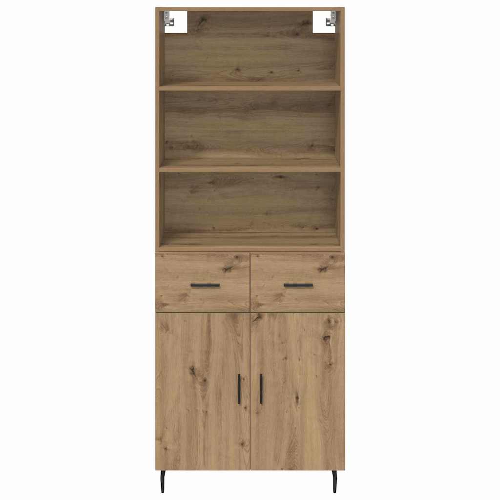 Armario-auxiliar-Caterina-3-estantes---2-cajones---2-puertas-roble-180x695x325-cm
