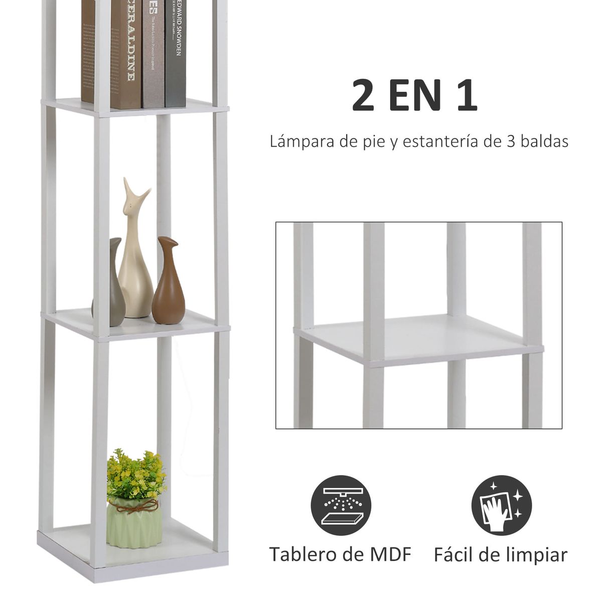 Lampara-de-pie-Tahi-Homcom-blanco-estantes