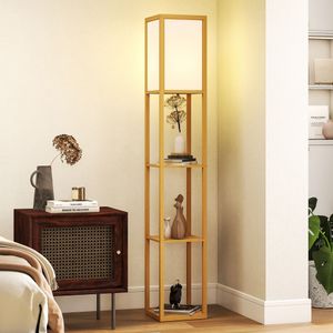 Lámpara de pie Tahi Homcom 40W 3 estantes 160x26 cm