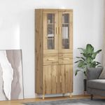 Alacena-Manila-4-puertas---2-cajones-roble-180x695x34-cm-
