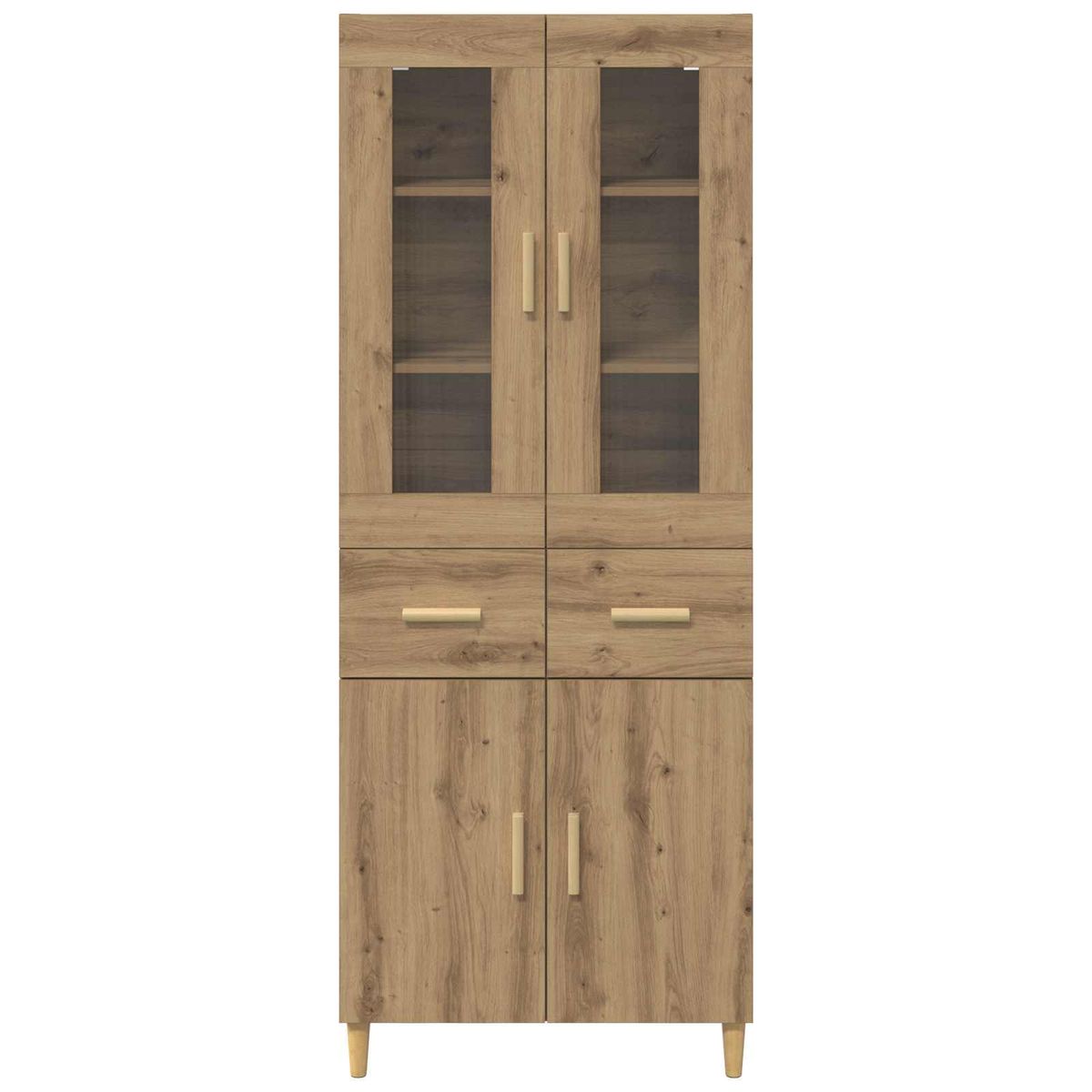 Alacena-Manila-4-puertas---2-cajones-roble-180x695x34-cm-