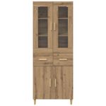 Alacena-Manila-4-puertas---2-cajones-roble-180x695x34-cm-