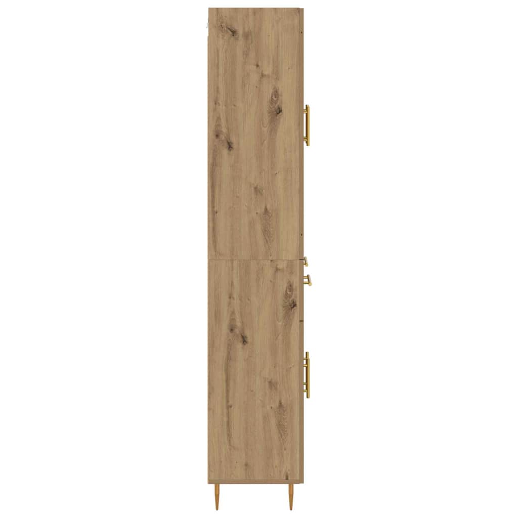 Armario-auxiliar-Mercedes-4-puertas---2-cajones-roble-180x695x34-cm-