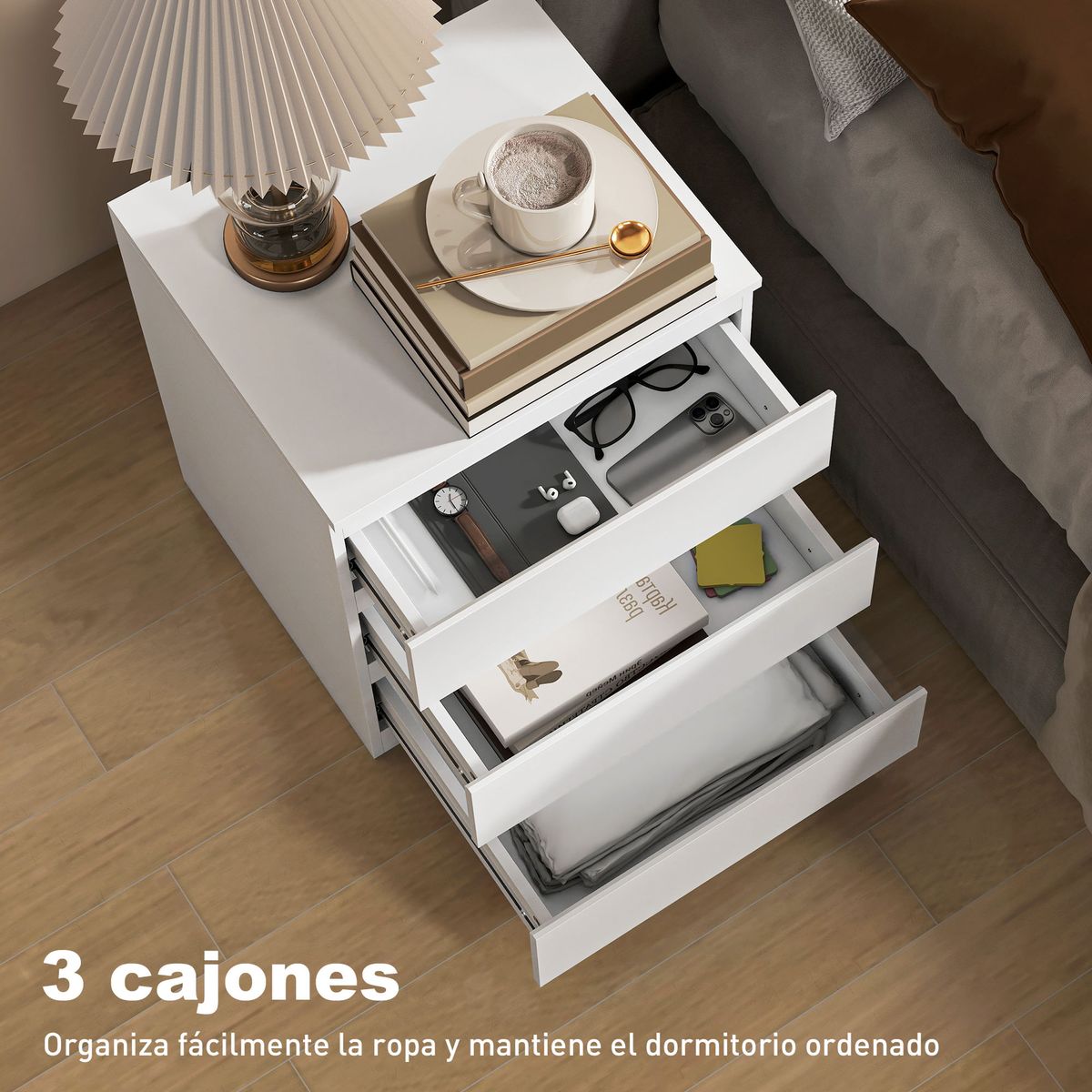 Mesita-de-noche-Palace-Homcom-3-cajones-detalle