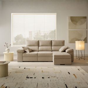 Sofá chaiselongue Armonía Premium 3 plazas reclinable y deslizante 102x235x148 cm