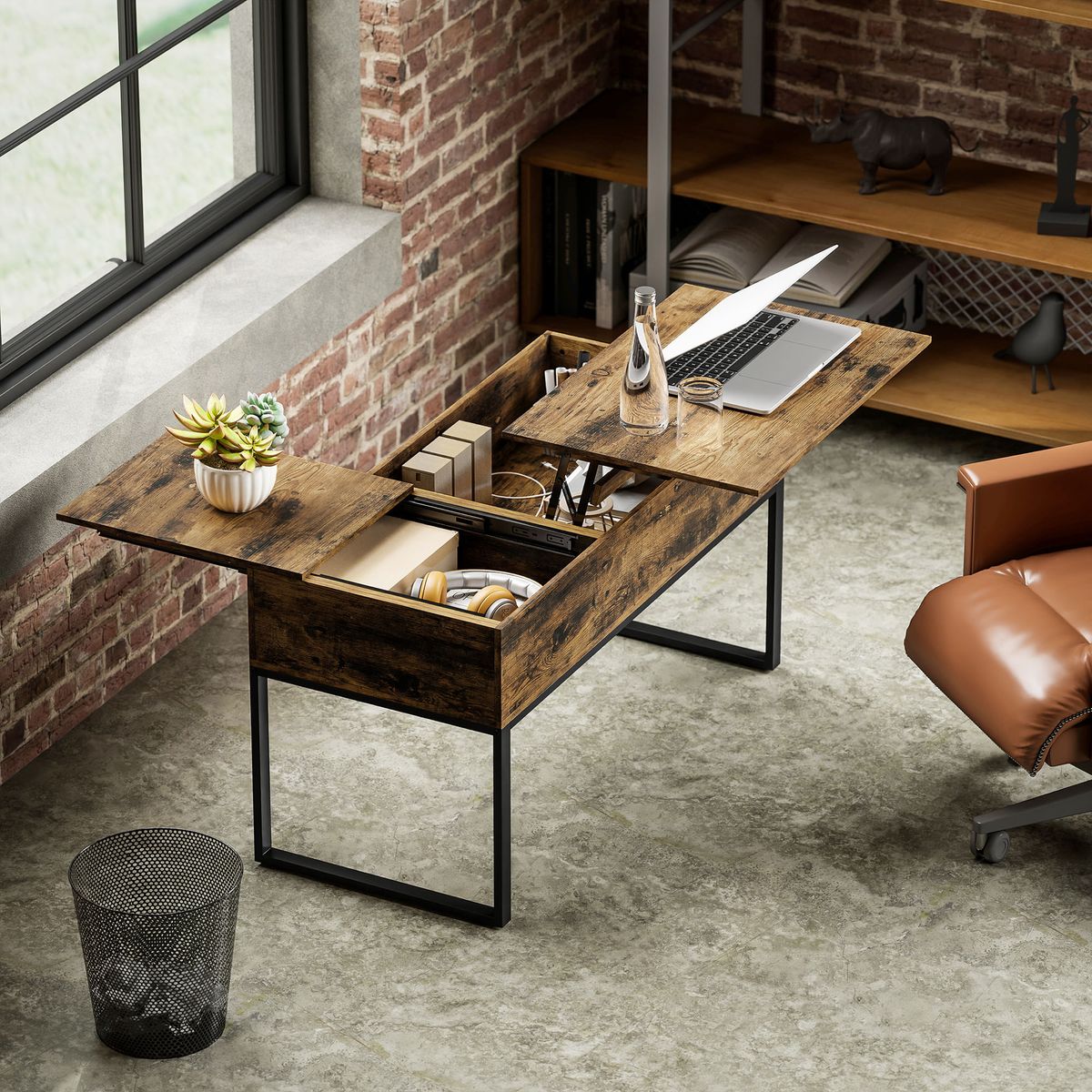 Mesa-de-centro-elevable-Nerja-Homcom-deslizante-marron-54x100x45-cm-