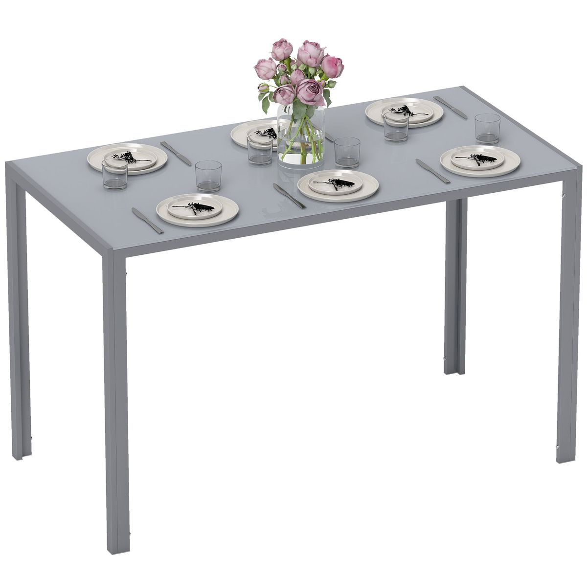 Mesa-de-comedor-Nuria-Homcom-diseño-fijo-gris-75x120x60-cm