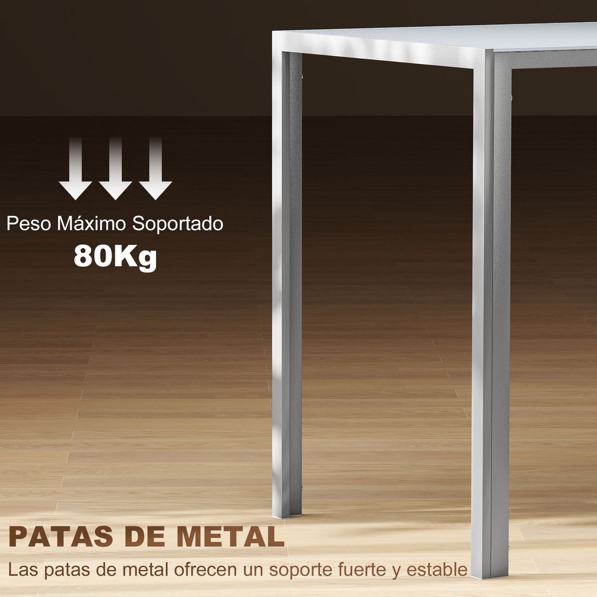 Mesa-de-comedor-Nuria-Homcom-diseño-fijo-gris-75x120x60-cm