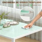 Mesa-de-comedor-Krystell-Homcom-diseño-fijo-blanco-75x140x80-cm-