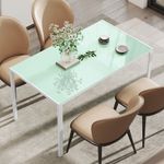 Mesa-de-comedor-Krystell-Homcom-diseño-fijo-blanco-75x140x80-cm-