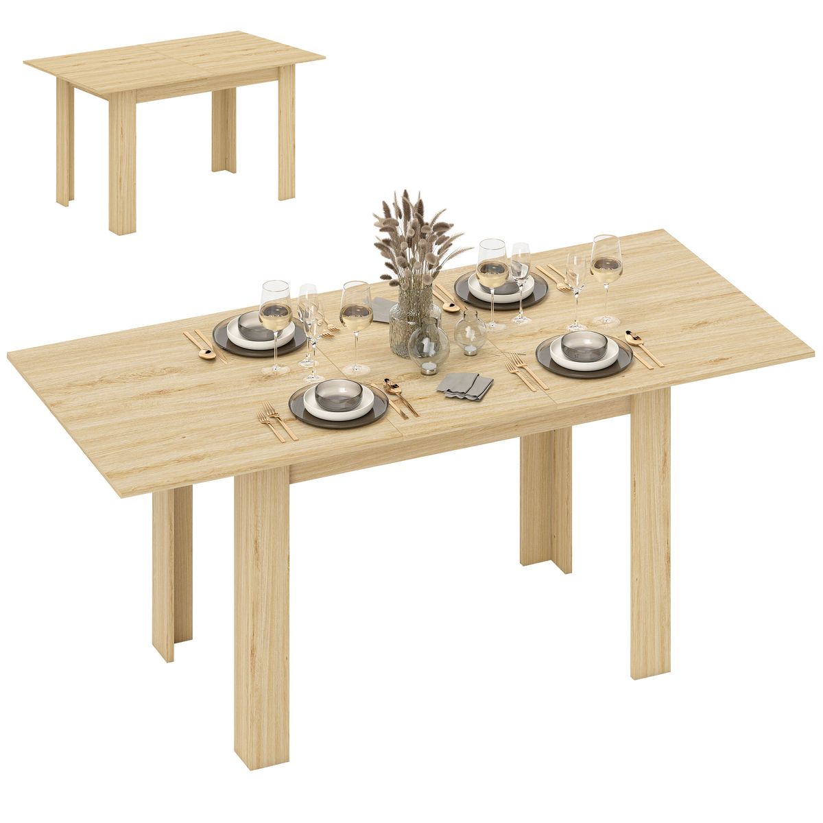 Mesa-de-comedor-Katy-Homcom-extensible-natural-75x140-180x90-cm-