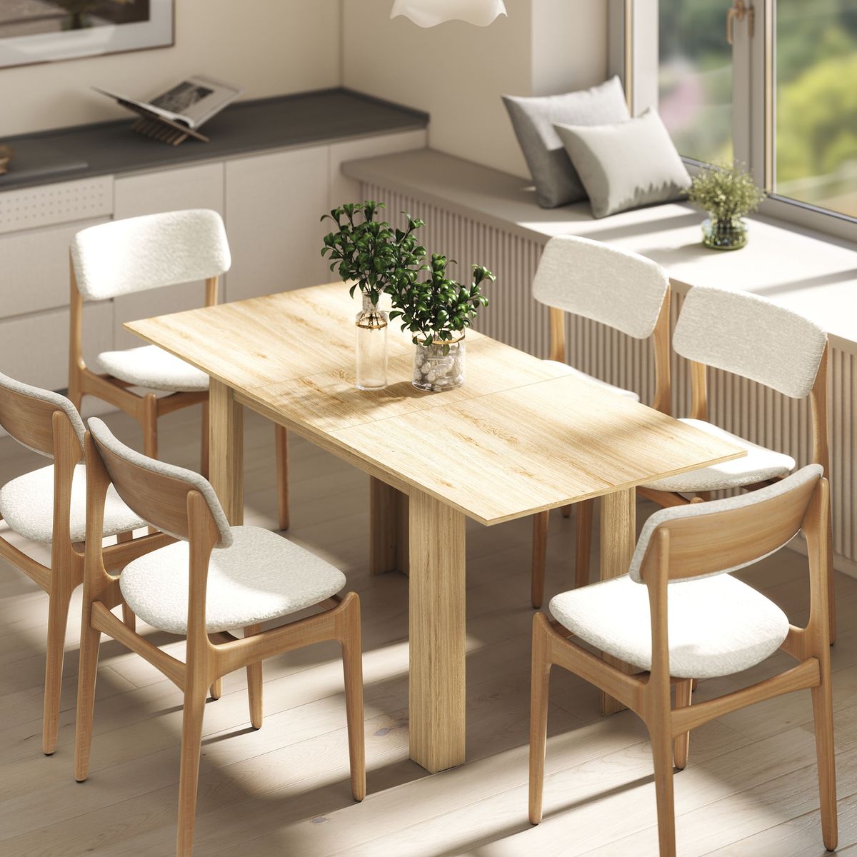 Mesa-de-comedor-Katy-Homcom-extensible-natural-75x140-180x90-cm-