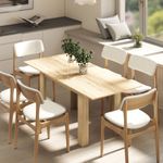 Mesa-de-comedor-Katy-Homcom-extensible-natural-75x140-180x90-cm-