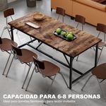 Mesa-de-comedor-Adriana-Homcom-diseño-fijo-marron-755x180x80-cm
