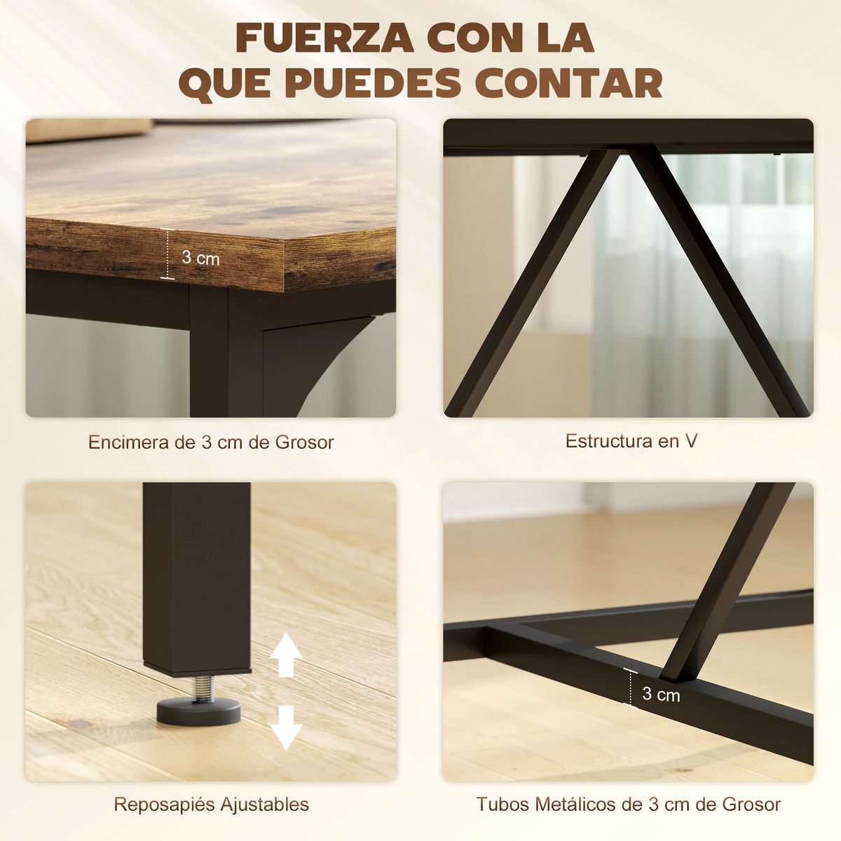 Mesa-de-comedor-Adriana-Homcom-diseño-fijo-marron-755x180x80-cm