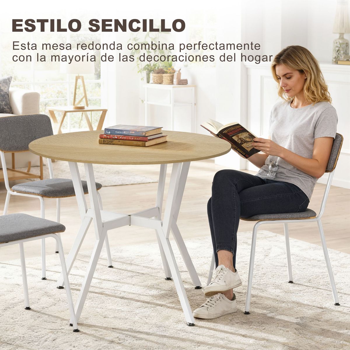 Mesa-de-comedor-Leonor-diseño-redondo-blanco-natural-Ø90x76-cm-