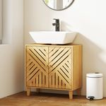Mueble-de-baño-Congo-Homcom-2-puertas-natural-60x60x30-cm-