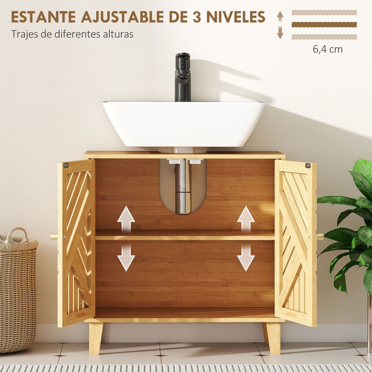 Mueble-de-baño-Congo-Homcom-2-puertas-natural-60x60x30-cm-