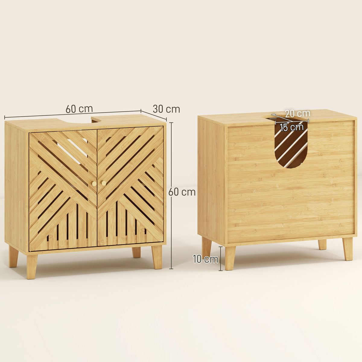 Mueble-de-baño-Congo-Homcom-2-puertas-natural-60x60x30-cm-