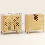 Mueble-de-baño-Congo-Homcom-2-puertas-natural-60x60x30-cm-