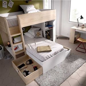 Cama tren Move con 2 camas y 2 opciones de montaje 150x255x112 cm