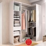 Armario-vestidor-Suit-3-barras---1-columna---1-cajon-blanco