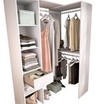 Armario-vestidor-Suit-3-barras---1-columna---1-cajon-blanco