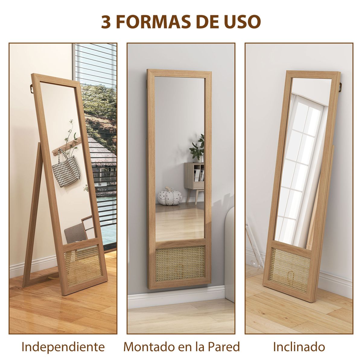 Espejo-de-pie-Salvia-Homcom-tres-instalaciones