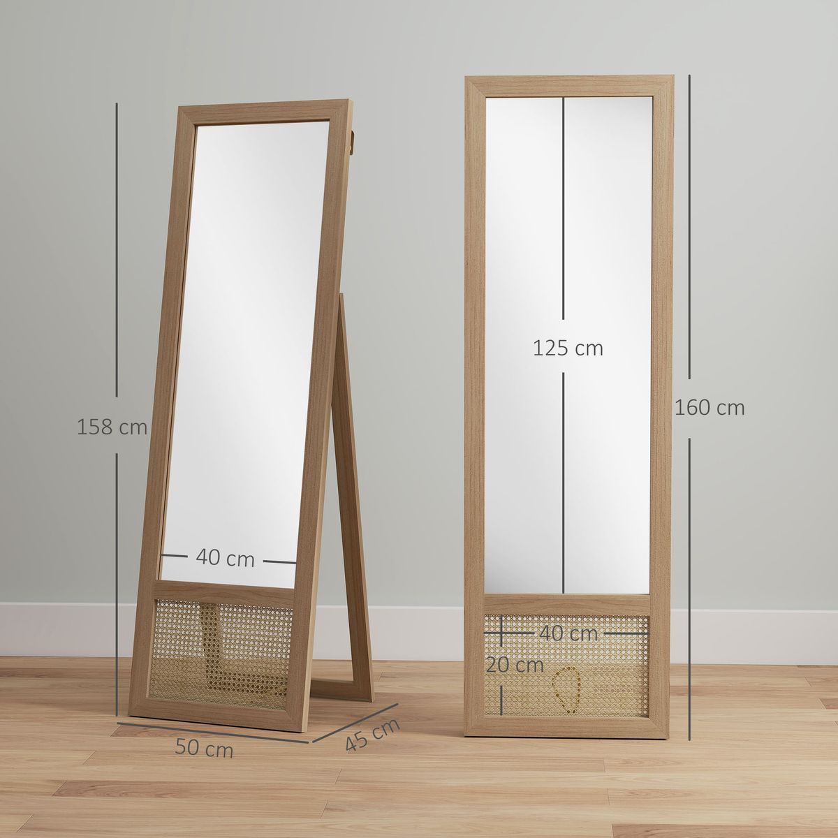 Espejo-de-pie-Salvia-Homcom-medidas