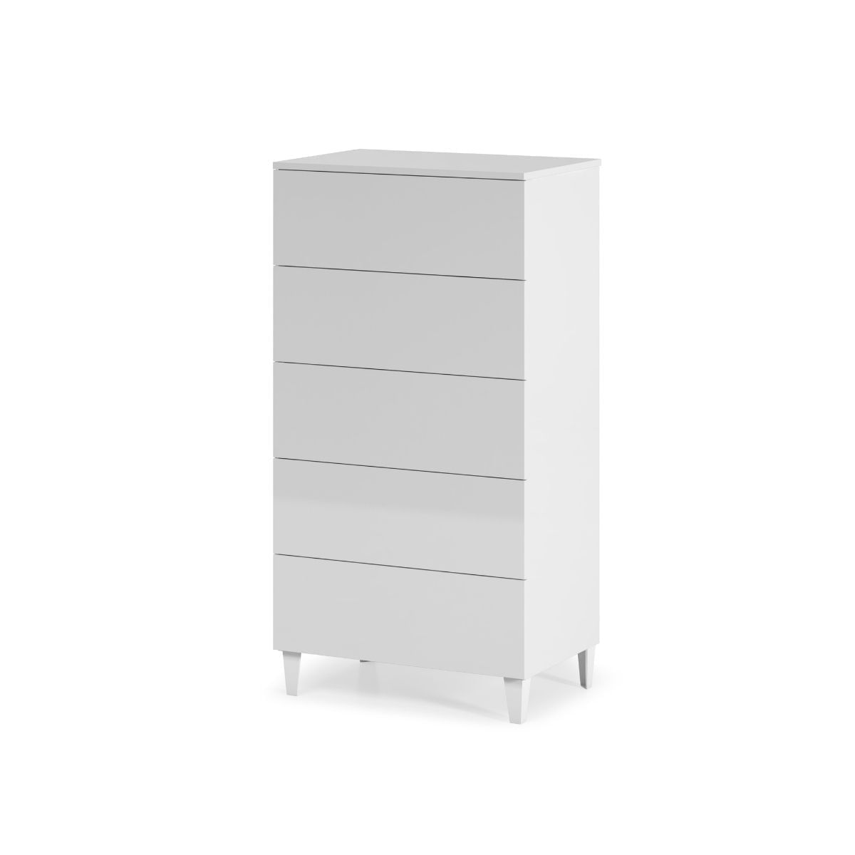 Comoda-Diva-5-cajones-blanco-brillo-fondo-blanco
