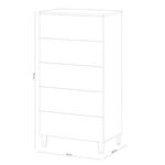 Comoda-Diva-5-cajones-blanco-brillo-117x61x40-cm-medidas