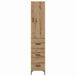 Armario-auxiliar-Adrianne-1-puerta---3-cajones-roble-180x345x34-cm-