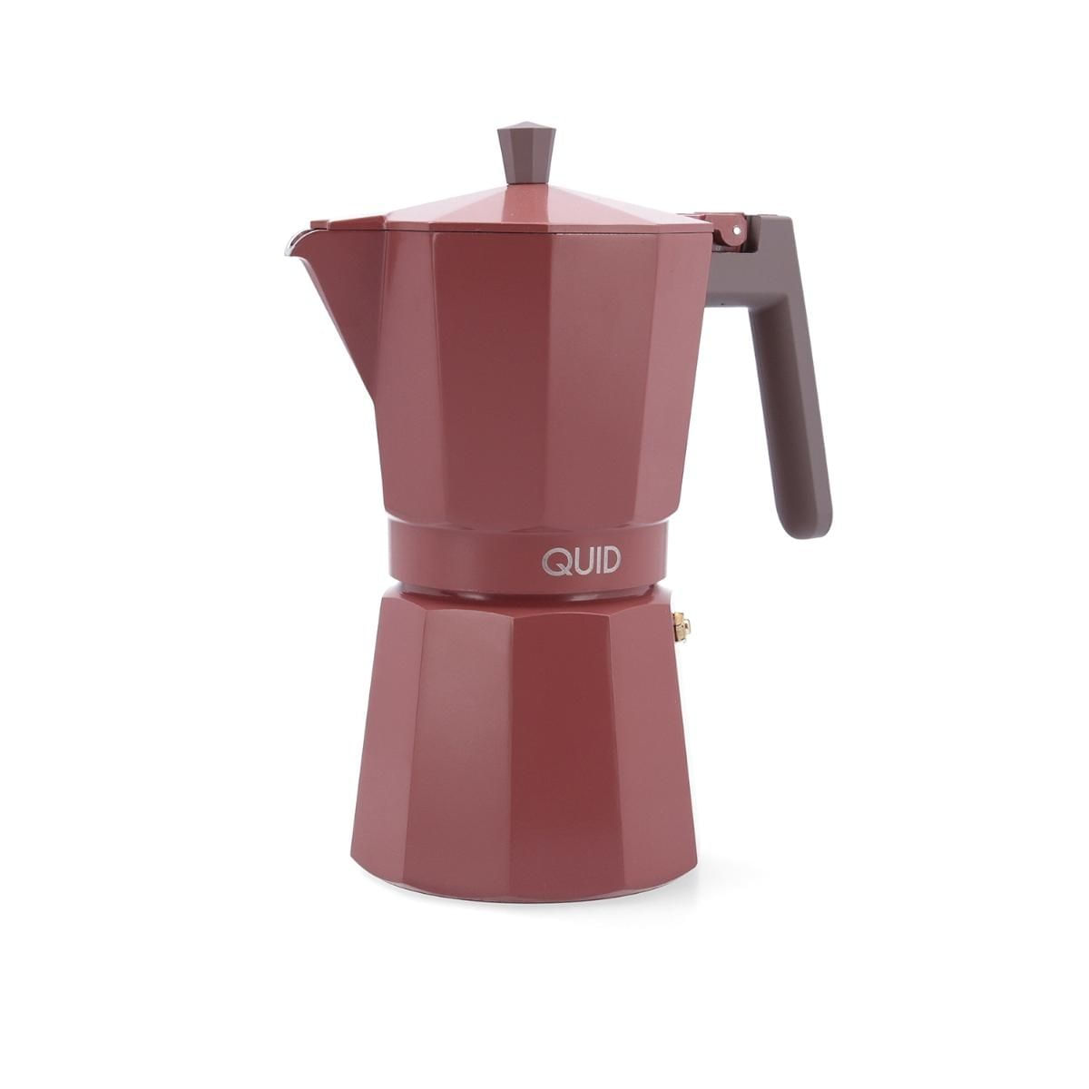 Cafetera-Creta-Quid-aluminio-fundido-granate-lateral