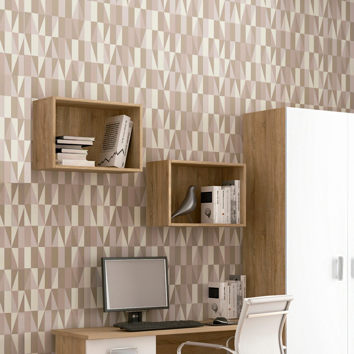 Composicion-de-dormitorio-Champion-cama-nido---armario---escritorio---3-estantes-cambria-blanco