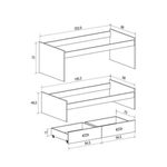 Composicion-de-dormitorio-Champion-cama-nido---armario---escritorio---3-estantes-cambria-blanco