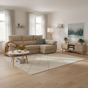 Sofá cama chaiselongue Distinción 3 plazas deslizante y reclinable 90x275x165 cm