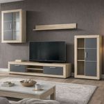 Composicion-de-salon-Fiordo-mueble-de-TV---vitrina---estante---armario-con-luces-LED-cambria-grafito