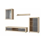 Composicion-de-salon-Fiordo-mueble-de-TV---vitrina---estante---armario-con-luces-LED-cambria-grafito