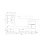 Composicion-de-salon-Fiordo-mueble-de-TV---vitrina---estante---armario-con-luces-LED-cambria-grafito