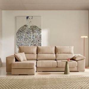 Sofá chaiselongue Corsa 3 plazas reclinable y deslizante 105x294x160 cm