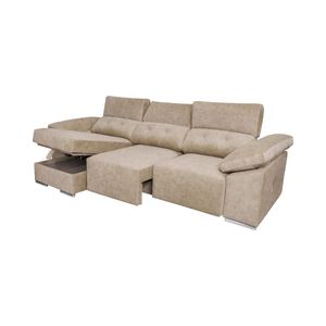 Sofá chaiselongue Montecarlo 3 plazas con 2 pufs 102x295x153 cm