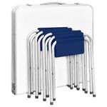 Conjunto-para-camping-mesa---4-taburetes-plegables-altura-regulable-blanco-azul-