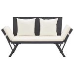 Banco-de-jardin-Oasis-diseño-2-en-1-negro-blanco-80x130-176x70-cm-