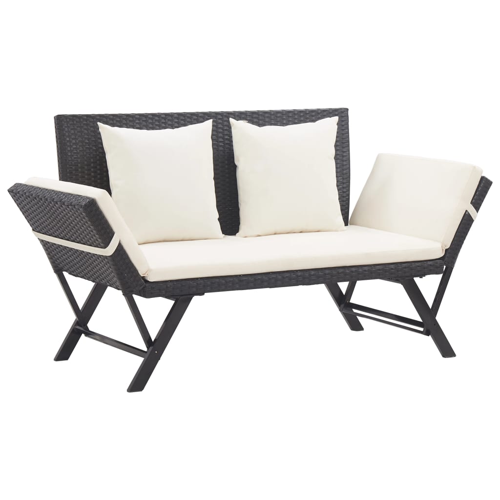 Banco-de-jardin-Oasis-diseño-2-en-1-negro-blanco-80x130-176x70-cm-
