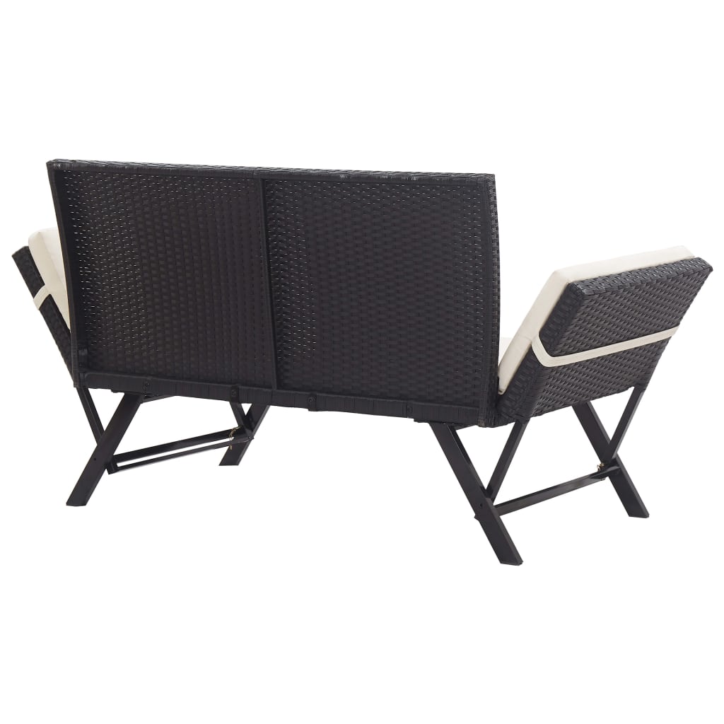 Banco-de-jardin-Oasis-diseño-2-en-1-negro-blanco-80x130-176x70-cm-