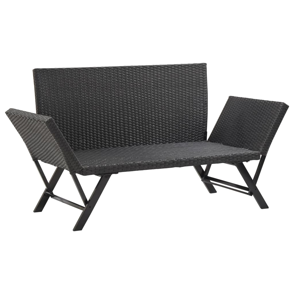 Banco-de-jardin-Oasis-diseño-2-en-1-negro-blanco-80x130-176x70-cm-