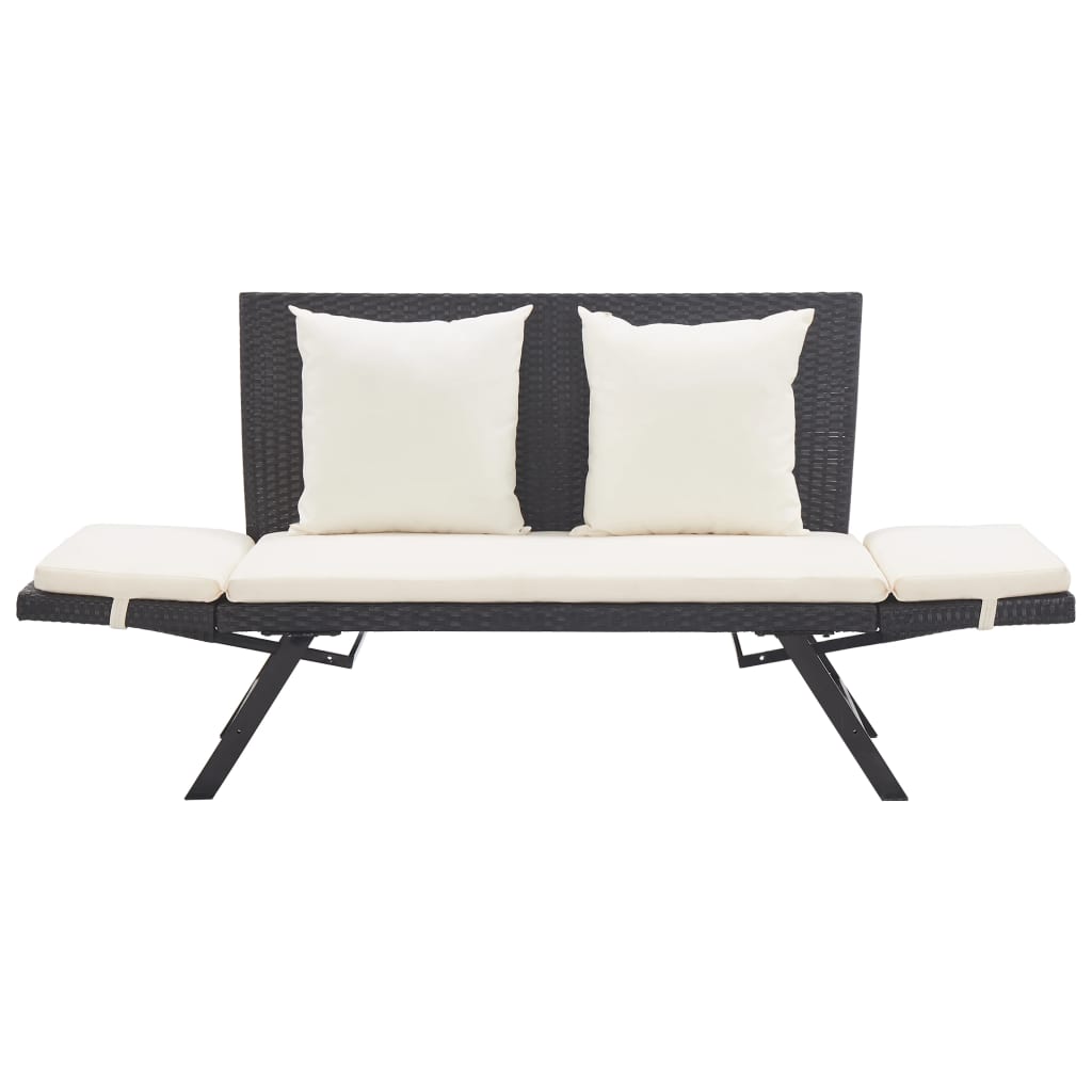 Banco-de-jardin-Oasis-diseño-2-en-1-negro-blanco-80x130-176x70-cm-