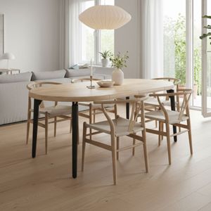 Mesa de comedor Moon extensible forma redonda Ø100-140-180x76 cm