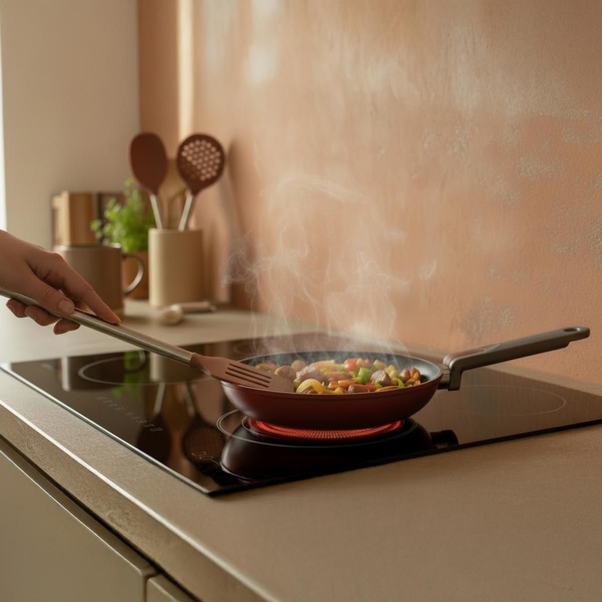 Sarten-Creta-Quid-aluminio-forjado-gris-ambientada